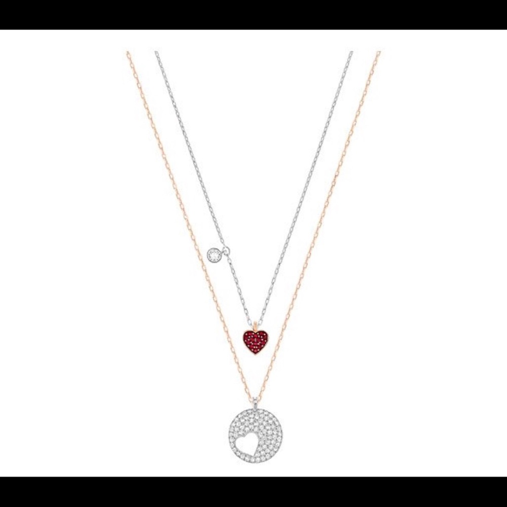 Swarovski Crystal Wishes Heart necklace set